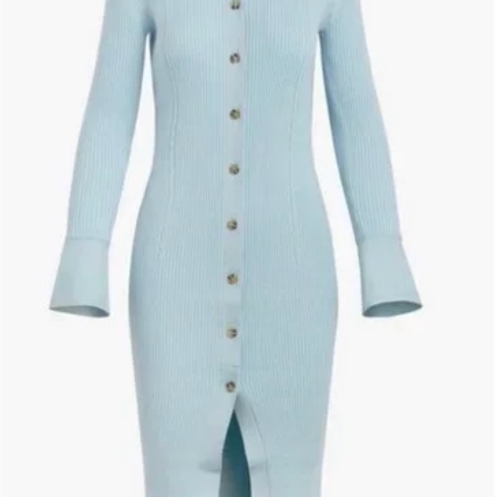 Favorite Daughter Light Blue Long Sleeve Knit Dress